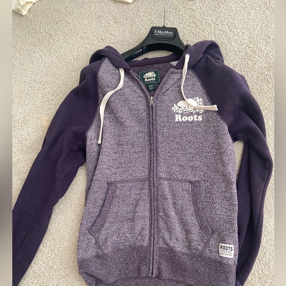 Roots purple zip up jacket
